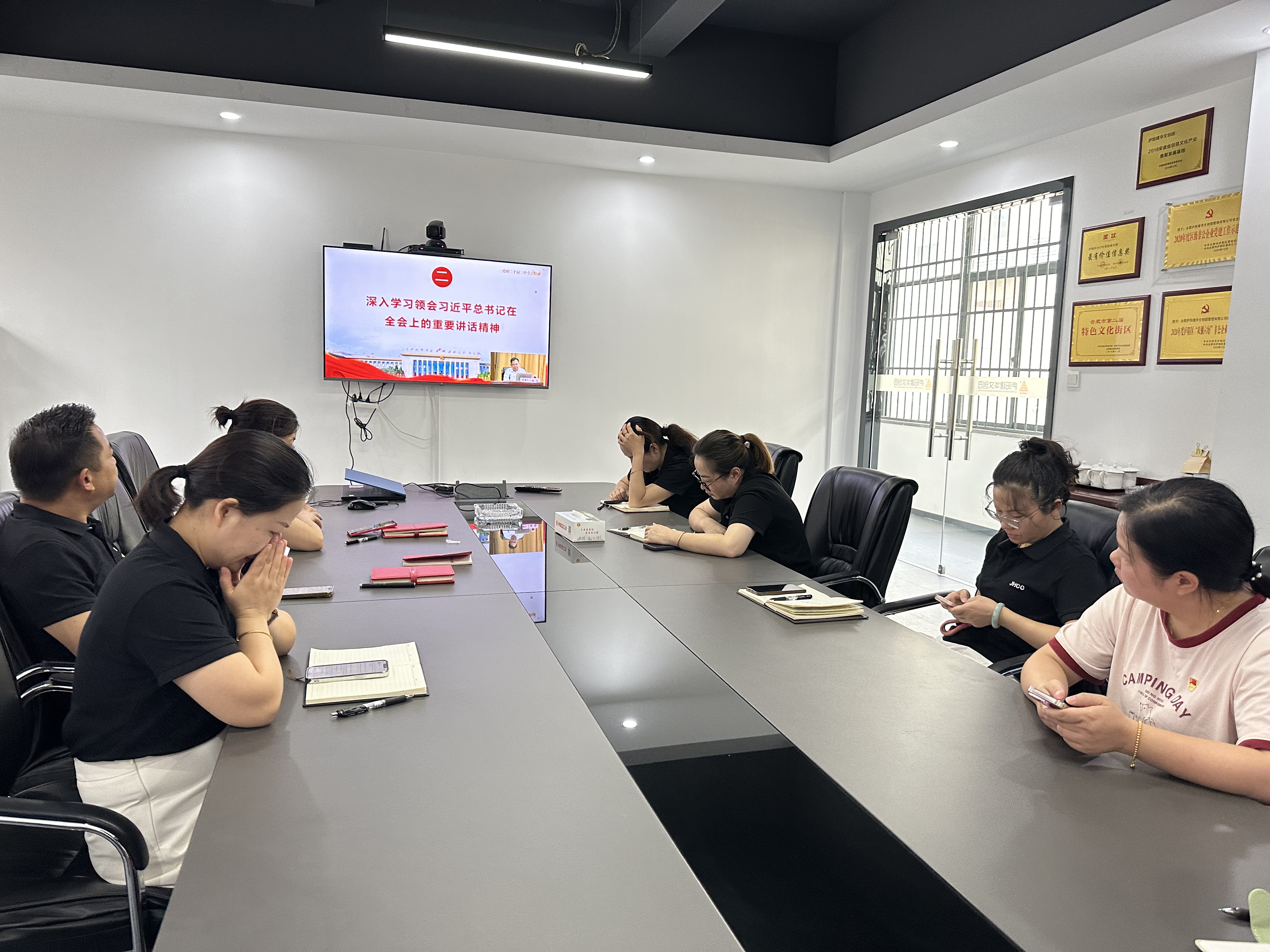 廬陽建華文創(chuàng)園黨支部積極組織收看“舉旗幟·送理論”精神示范宣講活動